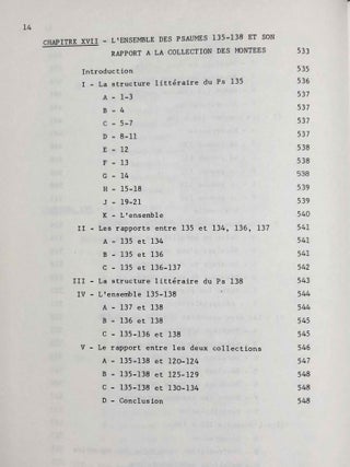 La sagesse a bâti sa maison. Etudes de structures littéraires dans l'Ancien Testament et spécialement dans les Psaumes.