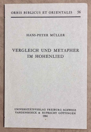 Item #M7871 Vergleich und Metapher im Hohenlied. MÜLLER Hans Peter[newline]M7871-00.jpeg
