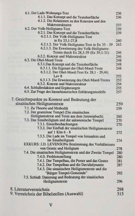 Das Heiligtum und das Gesetz - Studien zur Bedeutung der sinaitischen Heiligtumstexte (Ex 25-40 Lev 8-9).[newline]M7877-06.jpeg