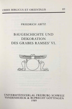 Baugeschichte und Dekoration des Grabes Ramses' VI