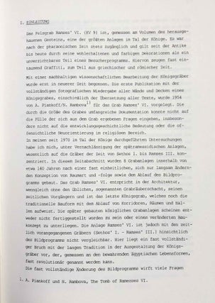 Baugeschichte und Dekoration des Grabes Ramses' VI