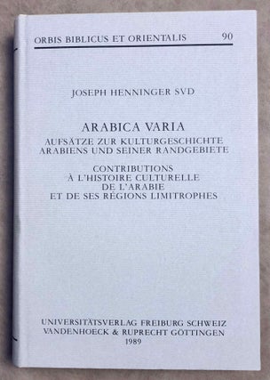 Item #M7879 Arabica Varia. Aufsätze zur Kulturgeschichte Arabiens und seiner Randgebiete....[newline]M7879-00.jpeg
