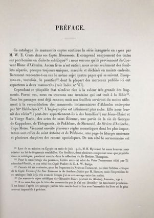 Manuscrits Coptes. Catalogue Général des Antiquités Égyptiennes du Musée du Caire (Nos 9201-9304).