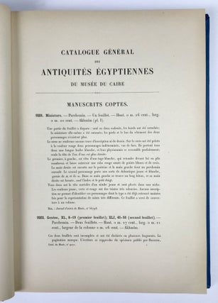 Manuscrits Coptes. Catalogue Général des Antiquités Égyptiennes du Musée du Caire (Nos 9201-9304).[newline]M7880-06.jpeg