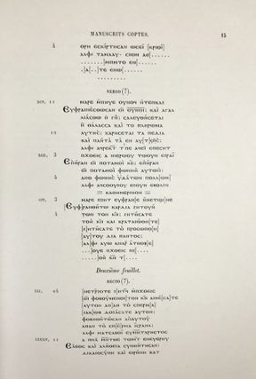 Manuscrits Coptes. Catalogue Général des Antiquités Égyptiennes du Musée du Caire (Nos 9201-9304).