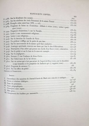 Manuscrits Coptes. Catalogue Général des Antiquités Égyptiennes du Musée du Caire (Nos 9201-9304).