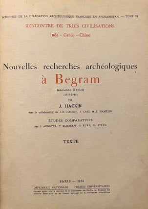 Nouvelles Recherches Archéologiques à Begram (ancienne Kâpicî) (1939-1940). Textes et Planches (complete set)[newline]M7888-02.jpeg