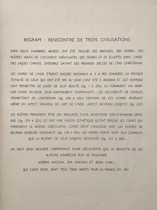 Nouvelles Recherches Archéologiques à Begram (ancienne Kâpicî) (1939-1940). Textes et Planches (complete set)[newline]M7888-04.jpeg