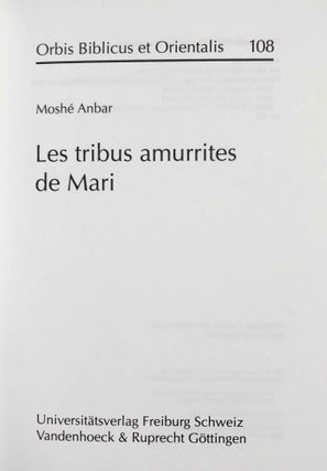 Les Tribus Amurrites De Mari
