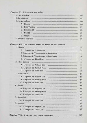 Les Tribus Amurrites De Mari