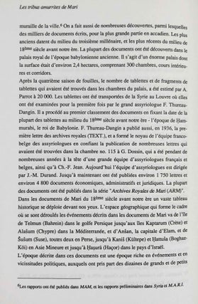 Les Tribus Amurrites De Mari