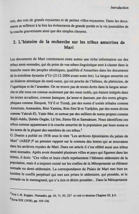 Les Tribus Amurrites De Mari