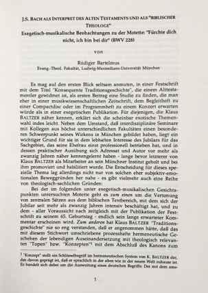 Konsequente Traditionsgeschichte. Festschrift für Klaus Baltzer zum 65. Geburtstag.