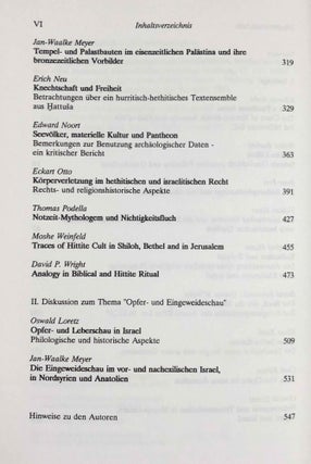 Religionsgeschichtliche Beziehungen zwischen Kleinasien, Nordsyrien und dem Alten Testament. Internationales Symposion Hamburg, 17.-21. März 1990.