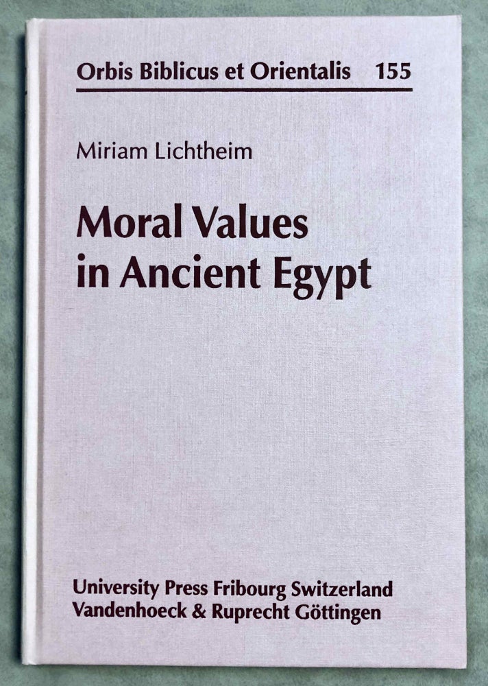 Item #M7937 Moral Values in Ancient Egypt. LICHTHEIM Miriam.[newline]M7937-00.jpeg