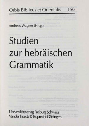 Studien zur hebräischen Grammatik