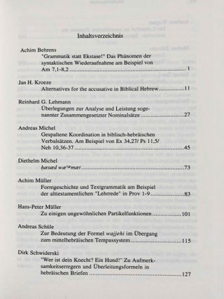 Studien zur hebr&auml;ischen Grammatik