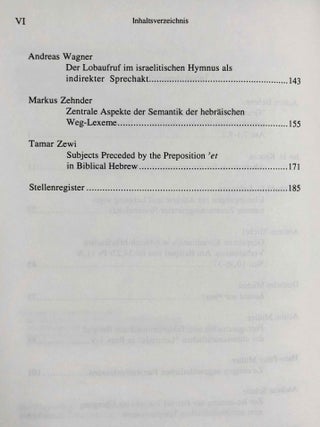 Studien zur hebr&auml;ischen Grammatik