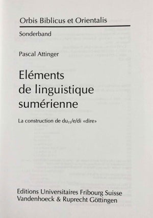 Eléments de linguistique sumérienne: la construction de du11/e/di "dire"[newline]M7941-01.jpeg