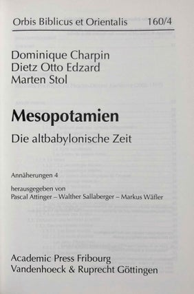 Mesopotamien. Die altbabylonische Zeit.