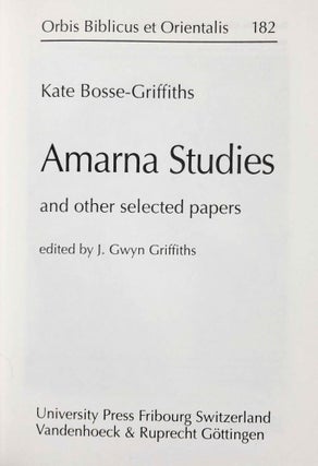 Amarna Studies and other selected papers[newline]M7962-01.jpeg