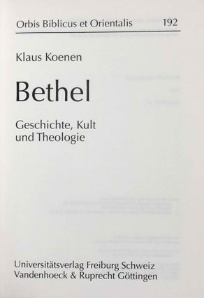 Bethel. Geschichte, Kult und Theologie.[newline]M7968-01.jpeg