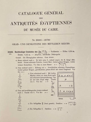 Grab- und Denksteine des Mittleren Reiches. Band II: Nr. 20400-20780 (Catalogue G&eacute;n&eacute;ral du Mus&eacute;e du Caire)[newline]M7985-05.jpeg