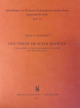 Item #M7992 Der Thron im Alten Ägypten. Untersuchungen zu Semantik, Ikonographie und Symbolik...[newline]M7992-00.jpeg