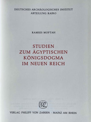 Studien zum ägyptischen Königsdogma im Neuen Reich[newline]M7999-01.jpeg