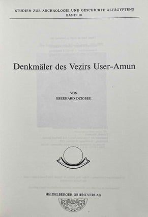 Denkmäler des Vezirs User-Amun