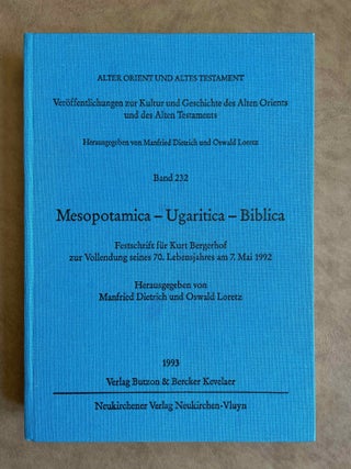 Item #M8050 Mesopotamica - Ugaritica - Biblica: Festschrift für Kurt Bergerhof zur Vollendung...[newline]M8050-00.jpeg