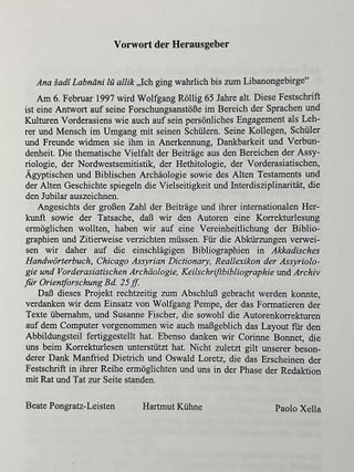 Ana sadi Labnani lu allik. Beiträge zu altorientalischen und mittelmeerischen Kulturen. Festschrift für Wolfgang Röllig.[newline]M8051a-05.jpeg