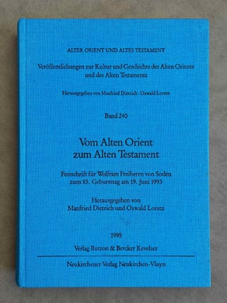 Item #M8054 Vom Alten Orient zum Alten Testament: Festschrift für Wolfram Freiherrn von Soden...[newline]M8054-00.jpeg