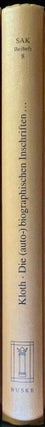 Item #M8060a Die (auto-)biographischen Inschriften des ägyptischen Alten Reiches. Untersuchungen...