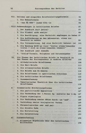 Die Korrespondenz der Hethiter. Teil I: Die Briefe unter ihren kulturellen, sprachlichen und thematischen Gesichtspunkten. Teil II: Die Briefe mit Transkription, Übersetzung und Kommentar. (complete set)