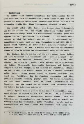 Die Korrespondenz der Hethiter. Teil I: Die Briefe unter ihren kulturellen, sprachlichen und thematischen Gesichtspunkten. Teil II: Die Briefe mit Transkription, Übersetzung und Kommentar. (complete set)
