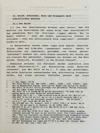 Die Korrespondenz der Hethiter. Teil I: Die Briefe unter ihren kulturellen, sprachlichen und thematischen Gesichtspunkten. Teil II: Die Briefe mit Transkription, &Uuml;bersetzung und Kommentar. (complete set)