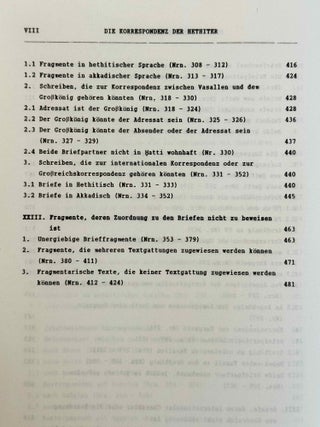 Die Korrespondenz der Hethiter. Teil I: Die Briefe unter ihren kulturellen, sprachlichen und thematischen Gesichtspunkten. Teil II: Die Briefe mit Transkription, &Uuml;bersetzung und Kommentar. (complete set)