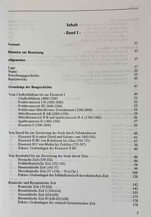 Jerusalem. Grundzüge der Baugeschichte vom Chalkolithikum bis zur Frühzeit der osmanischen Herrschaft. 3 volumes (complete set)