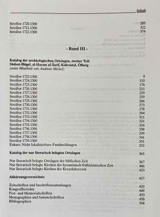 Jerusalem. Grundzüge der Baugeschichte vom Chalkolithikum bis zur Frühzeit der osmanischen Herrschaft. 3 volumes (complete set)