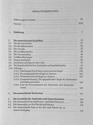 Die Ammoniter: Untersuchungen Zur Geschichte, Kultur Und Religion Eines Transjordanischen Volkes Im 1. Jahrtausend V. Chr.