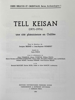 Tell Keisan (1971-1976): une cité phénicienne en Galilée