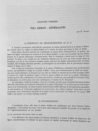 Tell Keisan (1971-1976): une cité phénicienne en Galilée