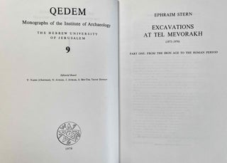 Excavations at Tel Mevorakh (1973-1976). Part One: From the Iron Age to the Roman Period. Part Two: The Bronze Age (complete set)