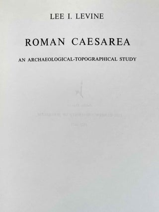 Roman Caesarea. An archaeological-topographical study.