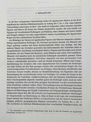 Die &Auml;gyptischen Motive in der Glyptik des &Ouml;stlichen Mittelmeerraumes zu Anfang des 2. Jts. v. Chr.