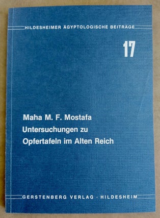 Item #M8103 Untersuchungen zu Opfertafeln im Alten Reich. MOSTAFA Maha Farid[newline]M8103-00.jpeg