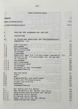 Zur Königsideologie Amenophis' III. Analyse der Phraseologie historischer Texte der Voramarnazeit.[newline]M8105-02.jpeg