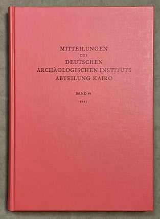 Item #M8134 Mitteilungen des Deutschen Archäologischen Instituts Abteilung Kairo (MDAIK). Band...[newline]M8134-00.jpeg