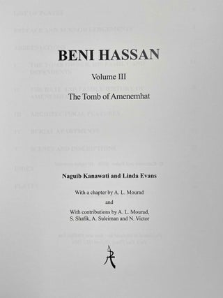 Beni Hassan. Vol. I: The tomb of Khnumhotep II. Vol. II: Two Old Kingdom tombs. Vol. III: The tomb of Amenemhat. Vol. IV: The tomb of Baqet III (complete set)